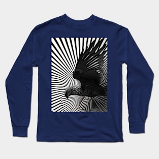 Monochrome Avian Symphony Long Sleeve T-Shirt